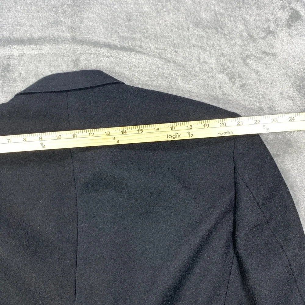 Vintage Camel Hair Blazer 46L Black Two Button Sport Coat Old Money Suit Jacket